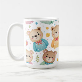 Teddibeer en bloemen koffiemok