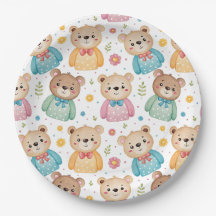 Teddibeer en bloemen