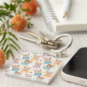 Teddibeer en bloemen sleutelhanger (Voorkant Rechts)