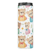 Teddibeer en bloemen thermosbeker (Achterkant)