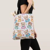 Teddibeer en bloemen tote bag (Dichtbij)