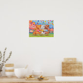 Teddibeer finishlijn. poster (Keuken)