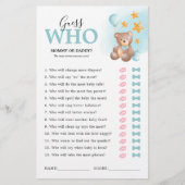 Teddibeer Gokspel Baby Shower Spel (Voorkant)