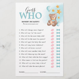 Teddibeer Gokspel Baby Shower Spel