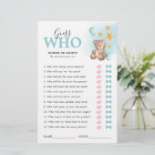 Teddibeer Gokspel Baby Shower Spel (Staand voorkant)