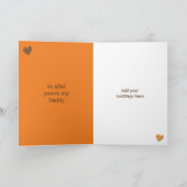 Teddibeer houdt van jou pappa oranje en bruin kaart (Binnen)