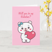 Teddibeer Illustratie Kaart (Gele Bloem)