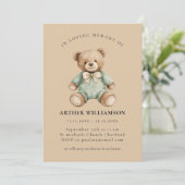 Teddibeer "In Loving Memory" Herdenking van het ve Kaart (Staand voorkant)