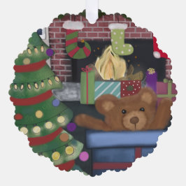Teddibeer Kerstmis Ornament Kaart