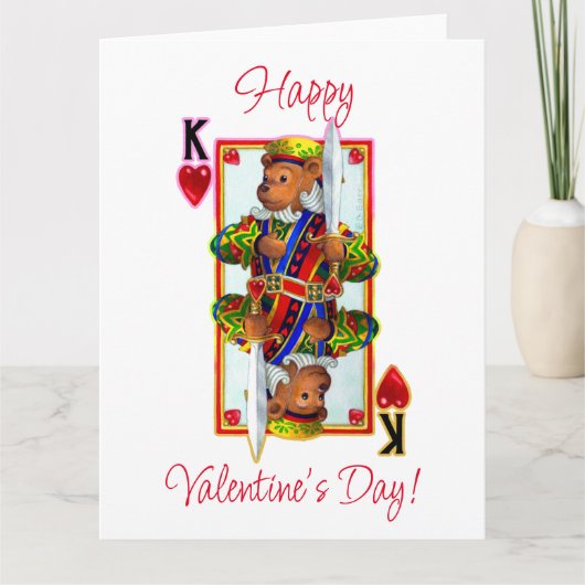 Teddibeer Koning van de Hartjes  Kaart (Voorkant)