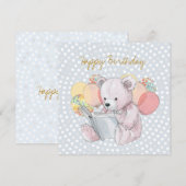 Teddibeer leest een boek Baby in Bloom (Voorkant / Achterkant)