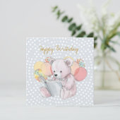 Teddibeer leest een boek Baby in Bloom (Staand voorkant)