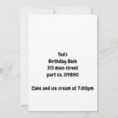 Teddibeer met ballonnen  kaart (Achterkant)