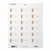 Teddibeer met bloem etiket (Full Sheet)