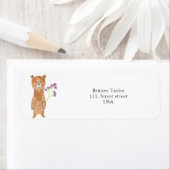 Teddibeer met bloem etiket (Insitu)