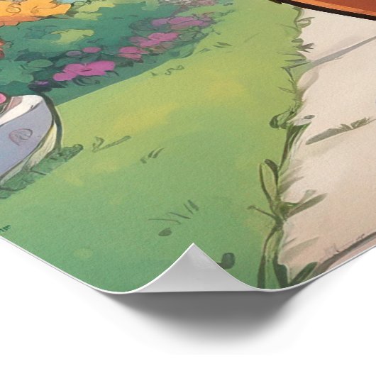 Teddibeer met cadeaubak Valentijnsdag Poster (Hoek)