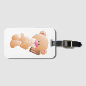 Teddibeer met Chocolade Ijslolly Bagagelabel (Voorkant (horizontaal))
