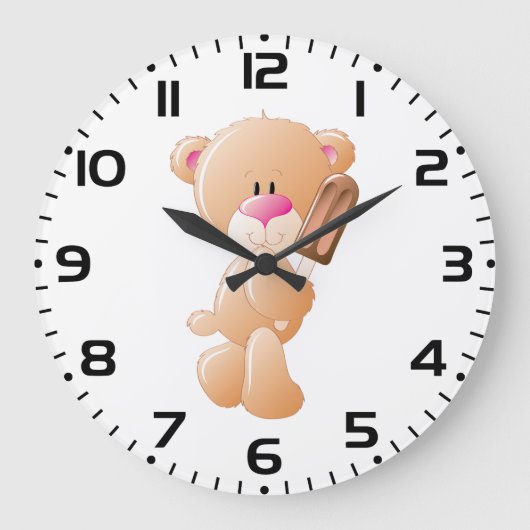 Teddibeer met Chocolade Ijslolly Grote Klok (Voorkant)