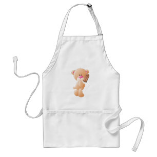 Teddibeer met Chocolade Ijslolly Standaard Schort