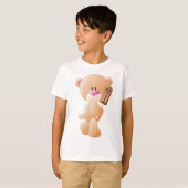 Teddibeer met Chocolade Ijslolly T-shirt (Voorkant volledig)