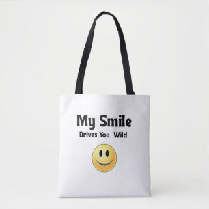 Teddibeer met de glimlach van mijn baby tote bag