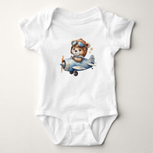 Teddibeer met helikopter romper