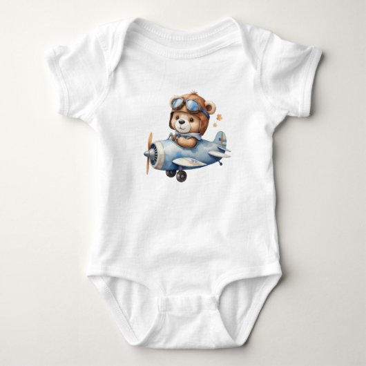 Teddibeer met helikopter  romper (Voorkant)