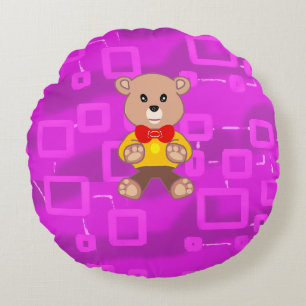 Teddibeer met strikdas in ruimteschip rond kussen