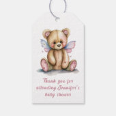 Teddibeer met vleugels Dank je Cadeaulabel (Achterkant)