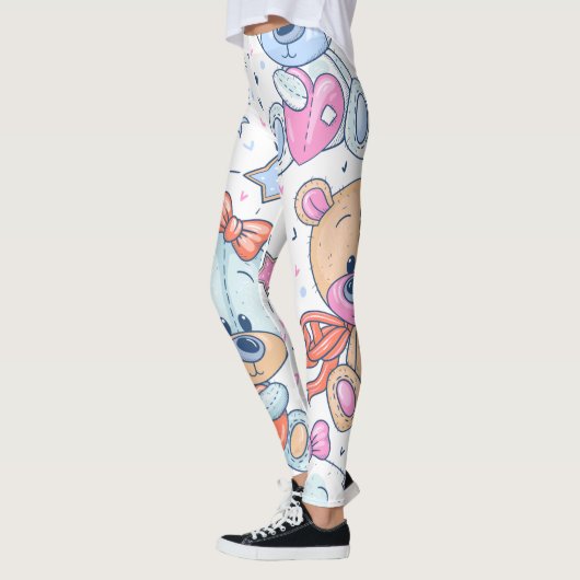 Teddibeer patroon leggings (Links)
