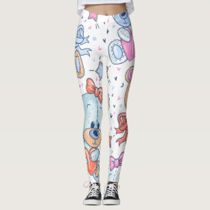Teddibeer patroon leggings