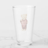 Teddibeer Rode Hart Glas (Achterkant)