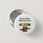 Teddibeer staand op zijn hoofd ronde button 3,2 cm (Voorkant /achterkant)