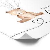 Teddibeer vingerafdruk gastboek poster (Hoek)