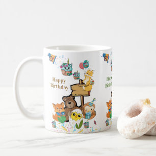 Teddibeer Vos Kuikens Vogel Kat Keramische Mok