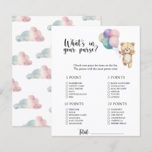 Teddibeer - Wat zit er in je tas baby shower spel