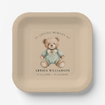 Teddibeer Waterverf Herdenkingspapieren Borden