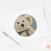 Teddie Beer Ronde Sticker (Envelop)