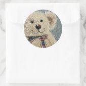 Teddie Beer Ronde Sticker (Tas)