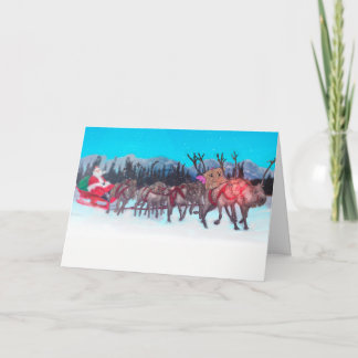 Teddies in de sneeuw, feestdagen kaart