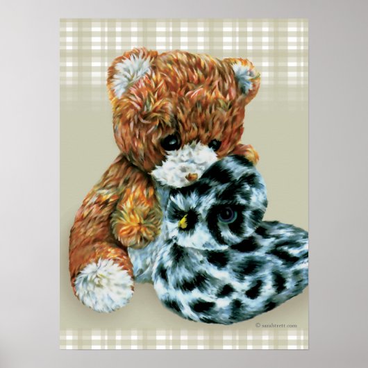 Teddies knuffels afdruk poster (Voorkant)