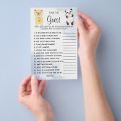 Teddies vinden de gast baby shower spelkaart flyer (Hand)
