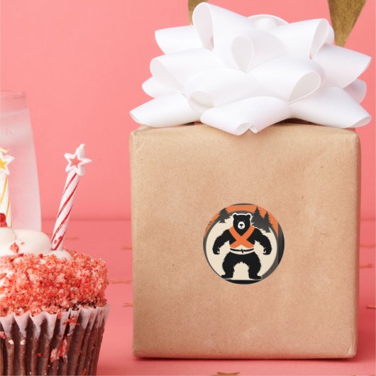 Teddy 22 ronde sticker (Feest)