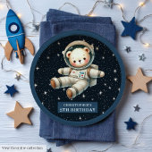 Teddy Astronaut Boy Verjaardagsfeestje Papier Bord