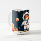 Teddy Astronaut Planeet Wandel Koffiemok (Voorkant links)