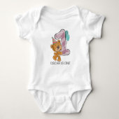 Teddy Baby Beer 1e Verjaardag Bodys Baby Romper (Voorkant)