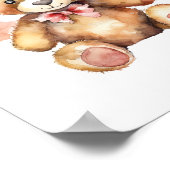 Teddy baby beer met boegwaterverf poster (Hoek)