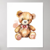 Teddy baby beer met boegwaterverf poster (Voorkant)