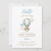 teddy baby shower invite kaart (Voorkant)