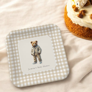  teddy-Baby shower Papieren Bordje